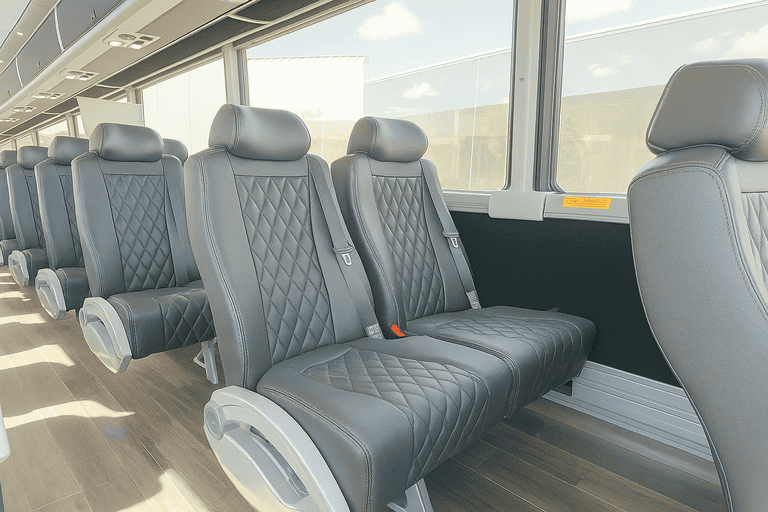 interior of Coach Bus Inglewood charter bus